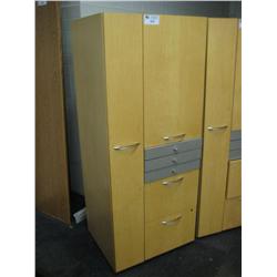 Haworth Maple Upright Utility Cabinet