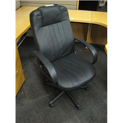 Black Leather Hiback Exec. Chair