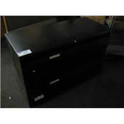 Black Global 2 Drw. Lateral File Cabinet