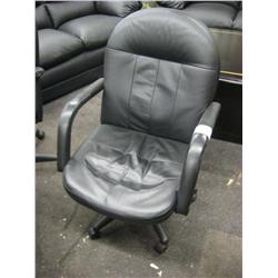 Black Leather Tilter Chair