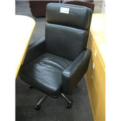 Scali Durante Black Leather Hiback Exec. Chair