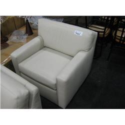 Scali Durant White Leather Sofa Chair