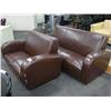 Image 1 : Leather Sofa And Love Seat