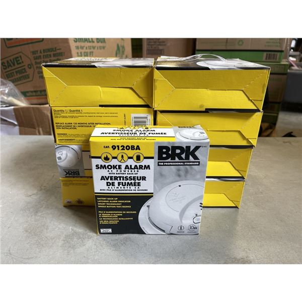 9 NEW BRK SMOKE ALARMS NO. 9120BA