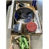 Image 2 : TRAY OF ASSORTED HOUSEHOLD ITEMS INCLUDING ULU KNIFE