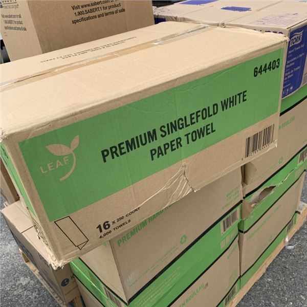CASE OF PREMIUM PAPER TOWEL SINGLE FOLD 4,000 PER CASE