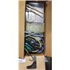 Image 2 : BOX OF HARDWARE ORGANIZERS, BUNGEE CORDS AND MORE WITH 12 HARDWARE BINS