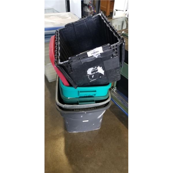 LOT OF STORAGE TOTES