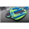 Image 2 : BOAT TUBE 2 PERSON 75" WITH STORAGE TOTE AND TOW ROPES