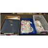 Image 1 : TWO BINS OF STAMPS AND STAMP BOOK