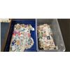Image 2 : TWO BINS OF STAMPS AND STAMP BOOK