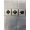 Image 2 : 3 CANADIAN LARGE CENTS 1899 (VICTORIA), 1909 (EDWARD VII), 1919 (GEORGE V) - RARE SET