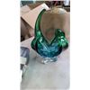 Image 2 : ART GLASS VASE WITH CASSEROLE DISH, PLANTER AND GLOBE