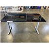 Image 1 : GLASS TOP AND METAL FRAMED DESK