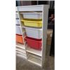 Image 2 : 2 IKEA UPRIGHT ORAGNIZERS WITH BINS AND SHELVES