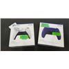 Image 1 : 2 PLAYSTATION CONTROLLERS, ONE IS MISSING GRIP ON JOYSTICK AND THE OTHER HAS LOOSE L2 BUTTON