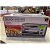 Image 1 : AS NEW BLACK& DECKER FOUR SLICE TOASTER OVEN TESTED AND WORKING