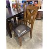 Image 2 : SQUARE MODERN DARK FINIHS DINING TABLE WITH 8 LEATHER SEAT CHAIRS