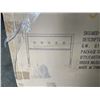 Image 2 : TWIN SIZE HEADBOARD BLACK FRAME WITH WHITE FABRIC