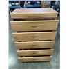Image 2 : OAK PALLISER 5 DRAWER HIGHBOY DRESSER