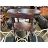 Image 1 : ANTIQUE FLIP TOP SECRET STORAGE OVAL ACCENT TABLE