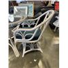 Image 2 : BENTWOOD PATIO SET GLASSTOP TABLE AND 2 SWIVEL CHAIRS