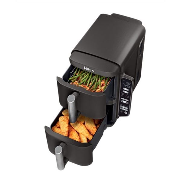 NINJA DOUBLESTACK 2 BASKET AIR FRYER - TESTED WORKING, RETAIL $279