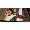 Image 2 : THREE TRAYS OF COLLECTIBLES AND DOILIES