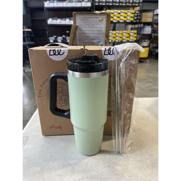 3 NEW STAINLESS STEEL TUMBLERS, VACUUM INSULATED MUG