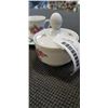Image 2 : MADE IN ITALY TEACUPS AND SAUCERS WITH LIDDED SUGAR DISH