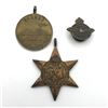 Image 1 : 1939-1945 WW2 STAR MEDAL + WW2 5TH ARMY 1943 MEDAL + RCAF STERLING SILVER SCREWBACK  PIN