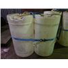 Image 2 : Qty 4 Plastic 12 Gallon Round Bins 14"Dia, 25"H