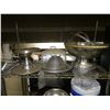 Image 2 : Metro Metal Mesh Shelving Unit 41" x 18" x 74"H & Contents: Punch Bowl, Cake Stands, Beverage Dispen