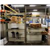 Image 1 : Qty 2 Metal Mesh Shelving Units 48" x 17" x 74"H & 41" x 18" x 74"H (contents not included)