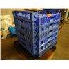 Image 2 : Qty 6 Love's Bakery Blue Plastic Stacking Bread Trays on Rack