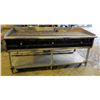 Image 1 : Metal Griddle w/ Backsplash & Undershelf 72" x 30" x 37"H