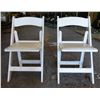 Image 1 : Qty 62 White Folding Chairs w/ Padded Seats 16" x 14" x 30"H
