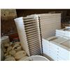 Image 9 : Qty 62 White Folding Chairs w/ Padded Seats 16" x 14" x 30"H