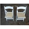 Image 2 : Qty 62 White Folding Chairs w/ Padded Seats 16" x 14" x 30"H