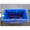 Image 2 : Iowa Rotocast Large Plastic Blue Bud Light Beverage Cooler 30" x 16" x 30"H