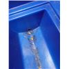 Image 8 : Iowa Rotocast Large Plastic Blue Bud Light Beverage Cooler 30" x 16" x 30"H