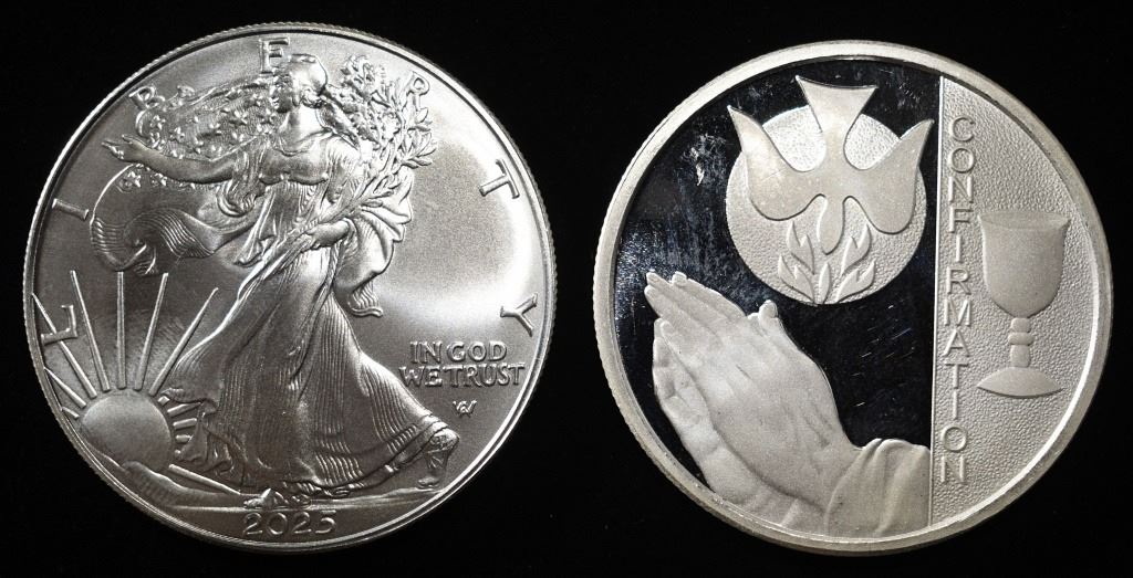 Ase Rounds 2025 ASE, CONFIRMATION 1 OZ .999 SILVER ROUND