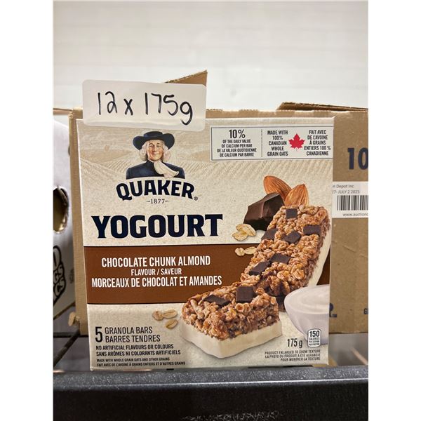 Quaker Yogourt Chocolate Chunk Almond Bars, 12 Packs of 175 g