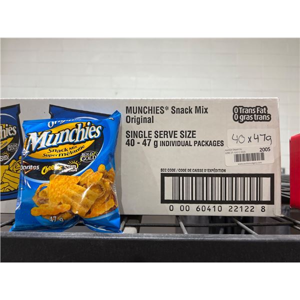 Munchies Snack Mix Single Serve 40 Bags, 40g-47g Each