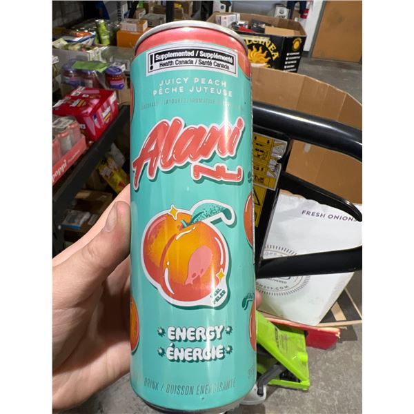 Alani Nu Juicy Peach Energy Drink 12-Pack, 355ml Cans