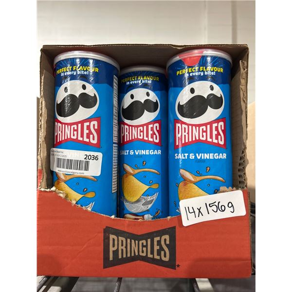 Pringles Salt and Vinegar, 14 Cans, 156g Each