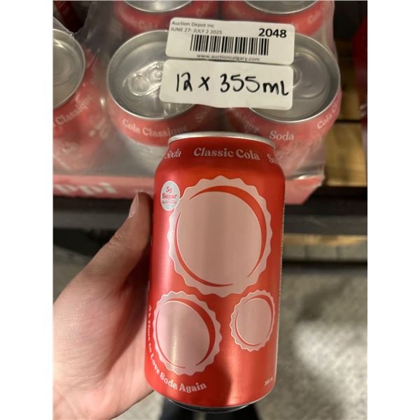 Poppi Classic Cola, 12 Cans of 355 mL Each