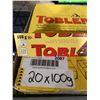 Image 2 : Toblerone Milk Chocolate with Honey and Almond Nougat, 20 Bars, 100g Each