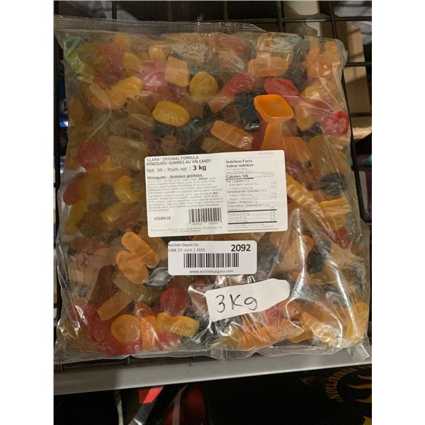 Clara Winegums Candy â€“ 3 KG Bag