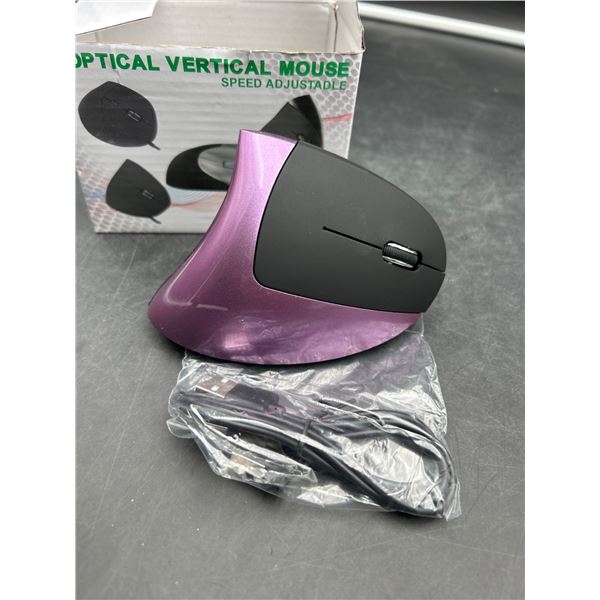 Vivnd Wireless Vertical Ergonomic Mouse for Right Hand Purple